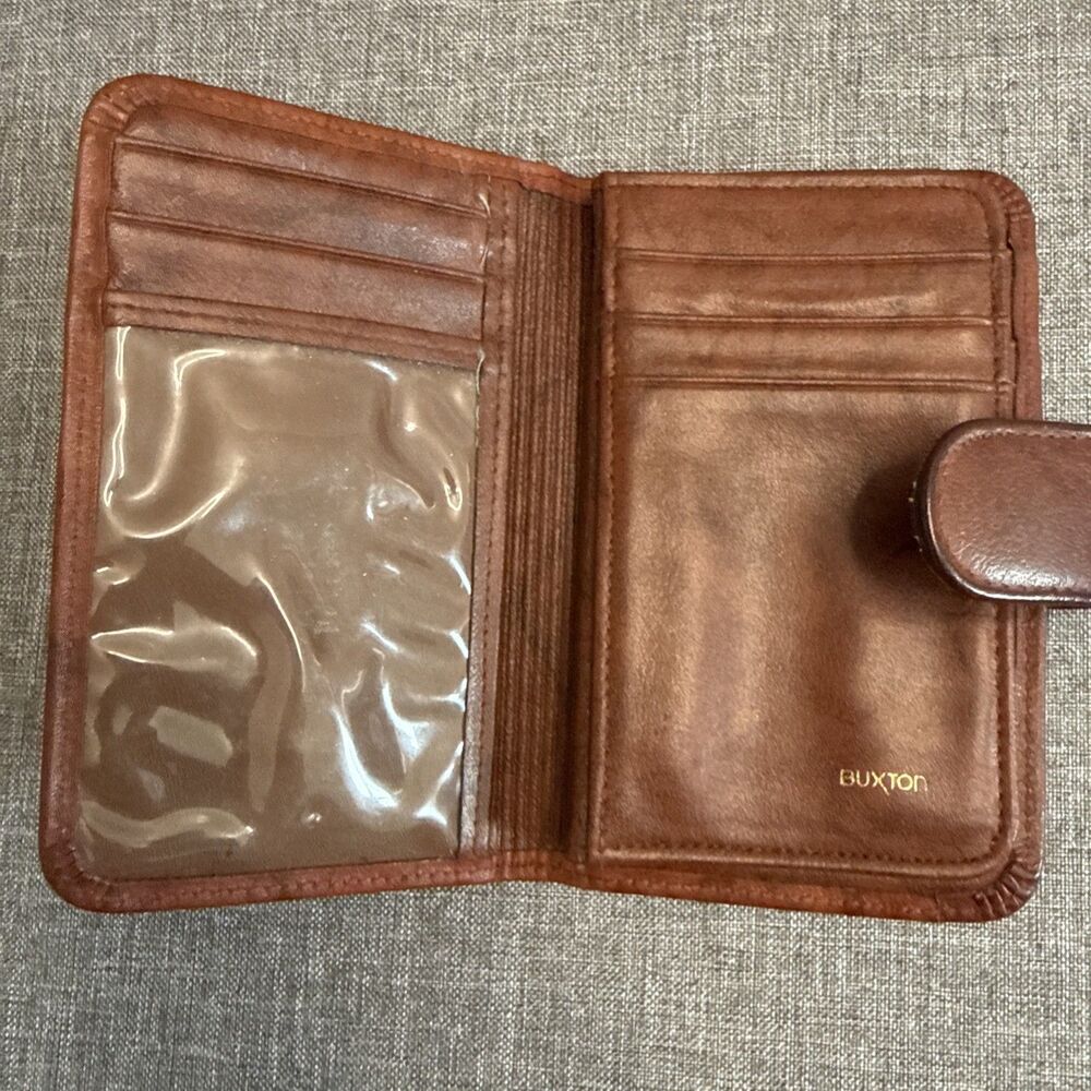 Buxton Heiress Brown Leather Wallet - Genuine Leather - Picture 3 of 10